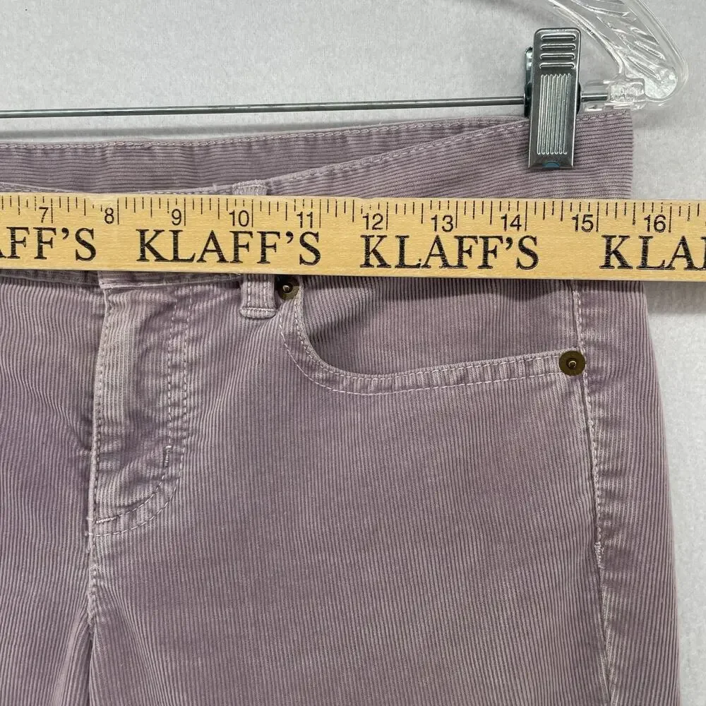 J.CREW Jeans Womens 28 Corduroy Toothpick Ankle Zip Skinny Cotton Stretch Purple